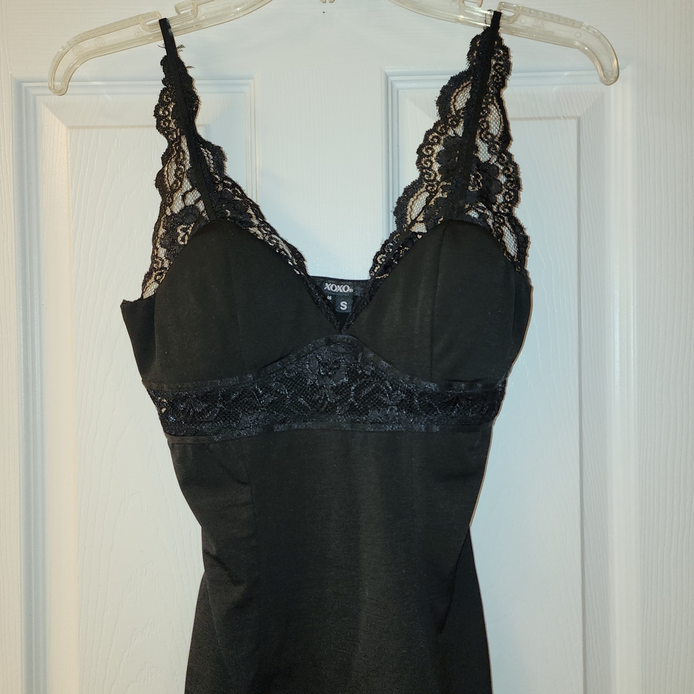 XOXO Black Lace Detail Chemise